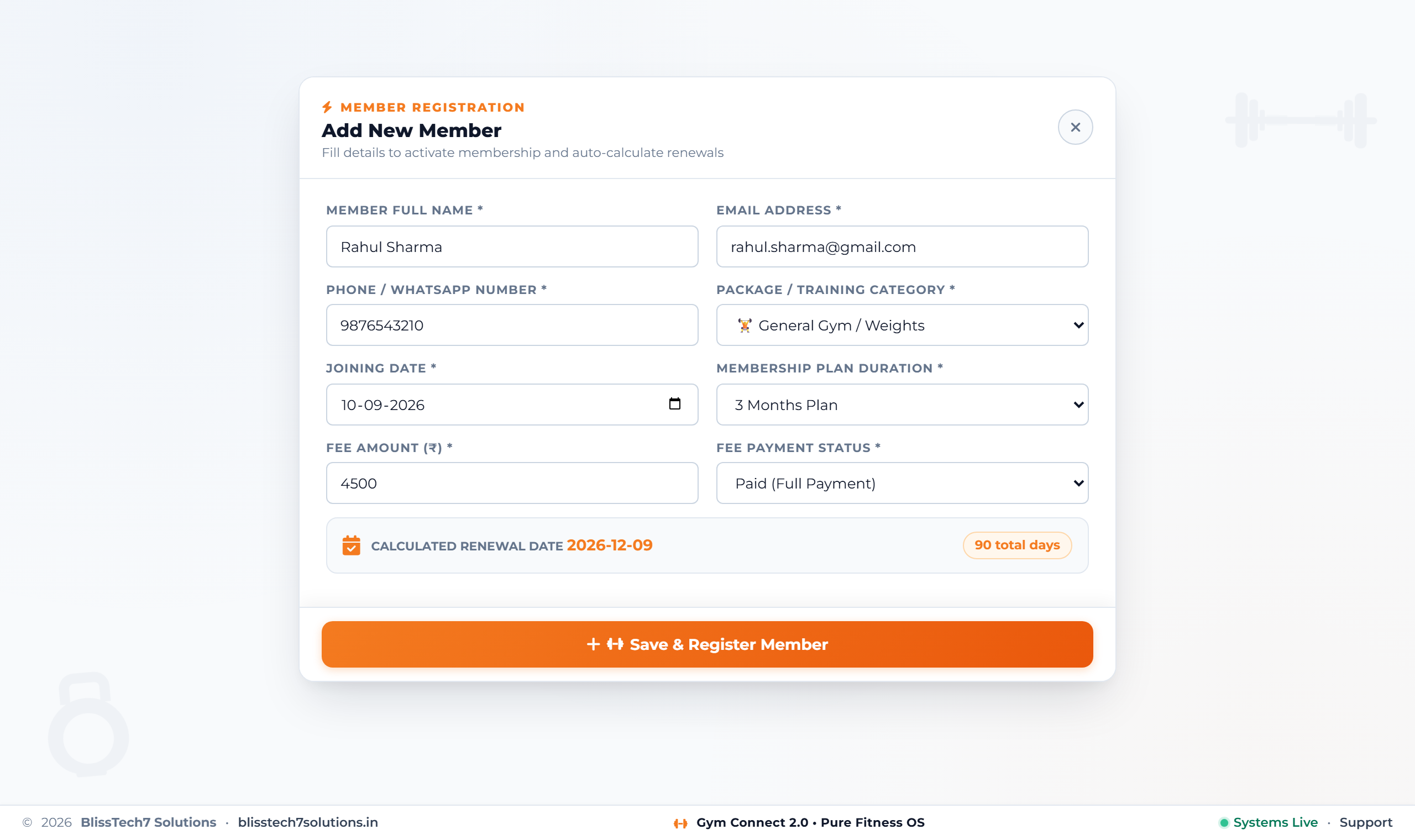 Add Member Preview